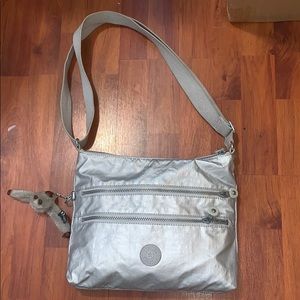 Silver Kipling Purse Side Bag